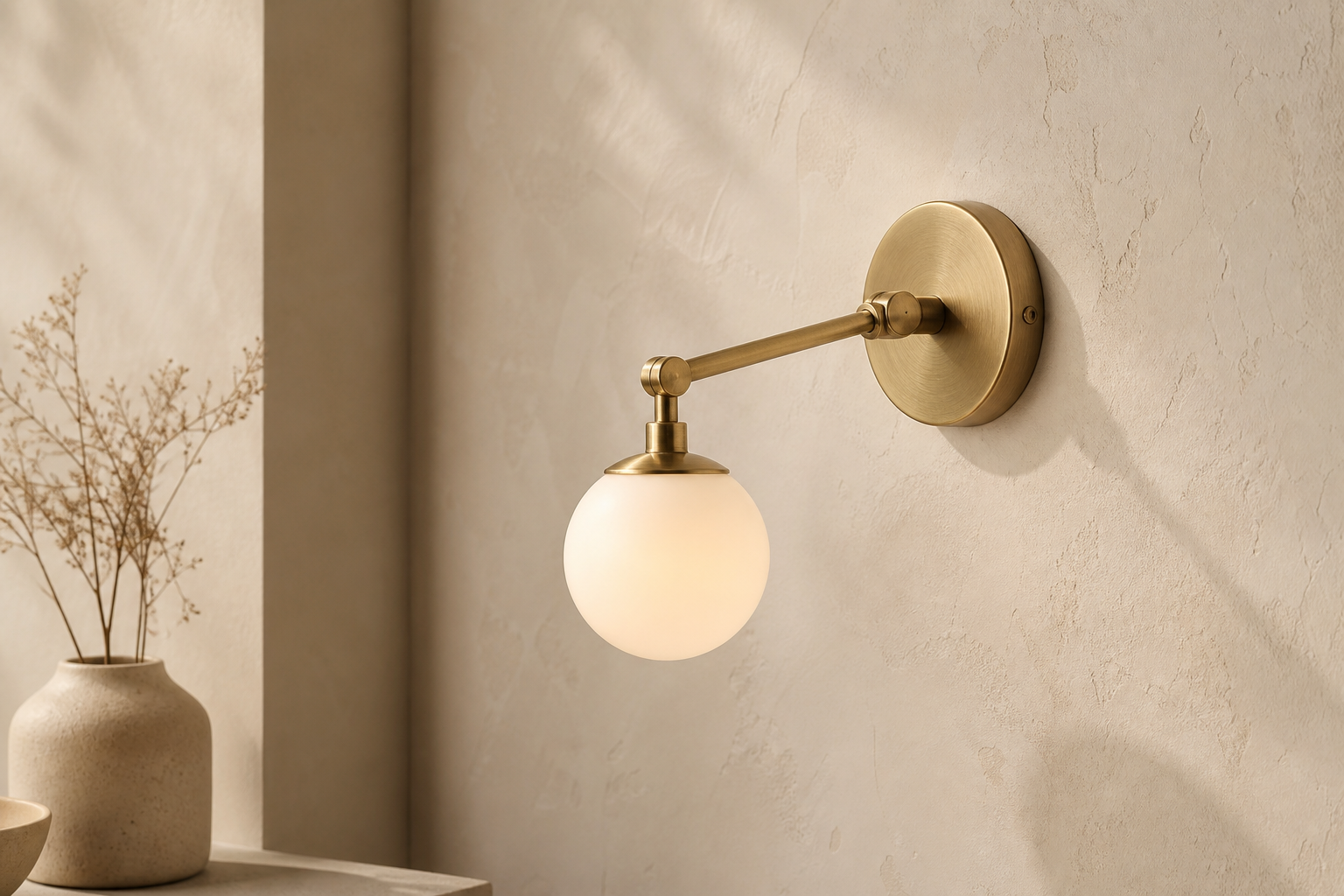 Brushed Brass Wall Sconce