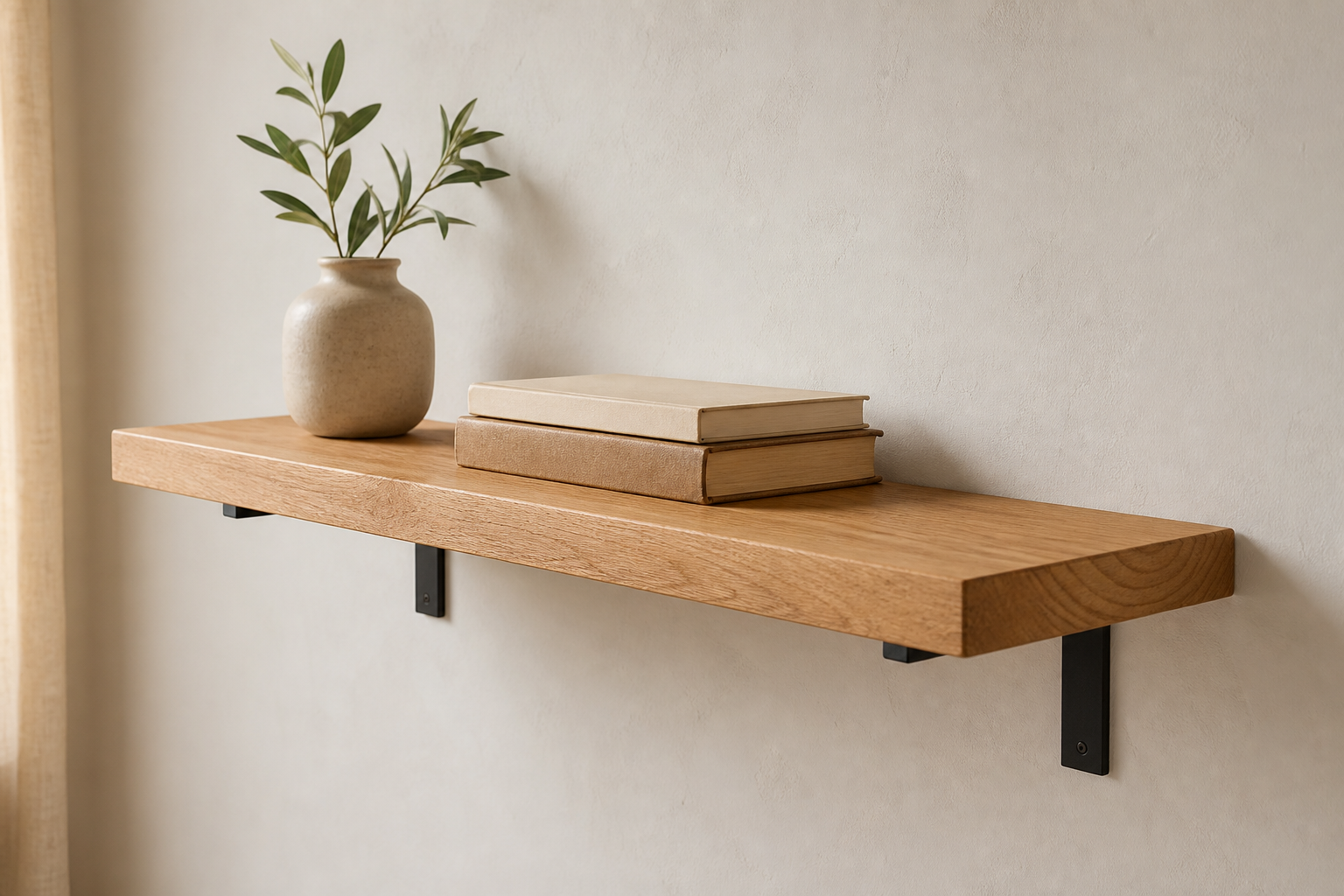 Solid Oak Wall Shelf