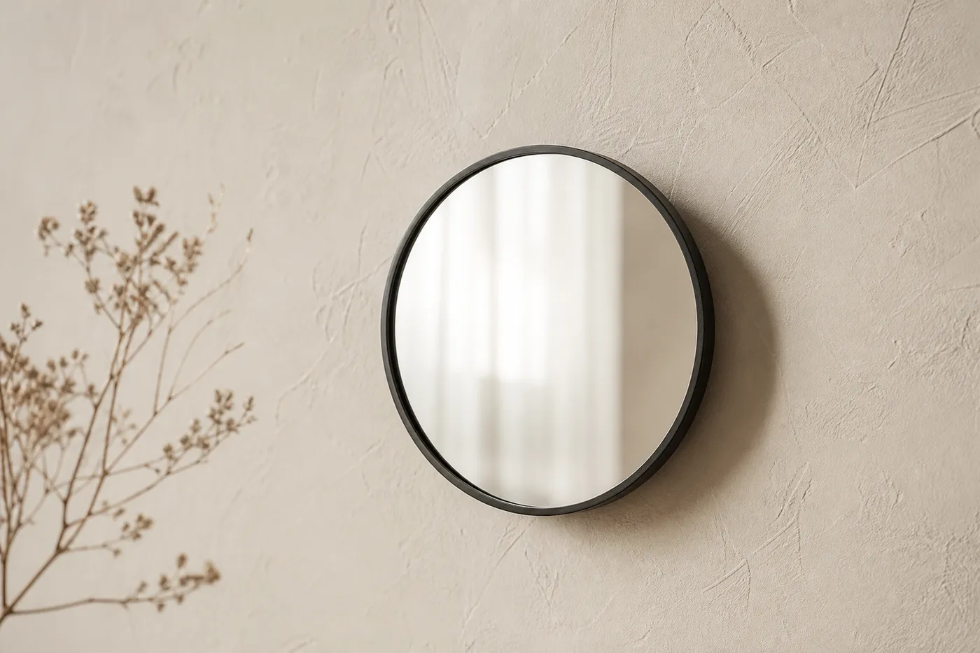 Petit Miroir Rond Mural Ø 25 cm — Série 01