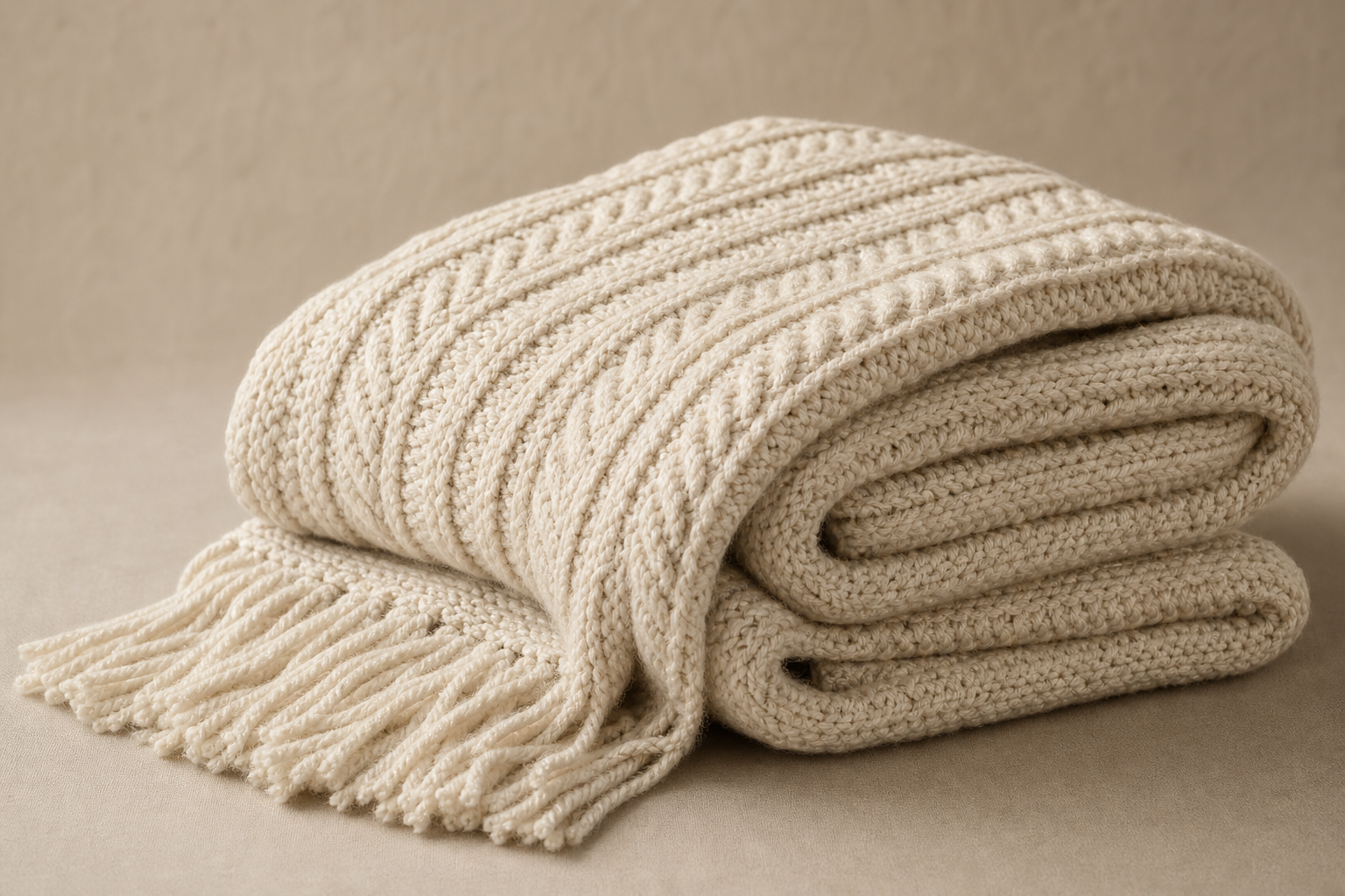 Ribbed Recycled Wool Throw