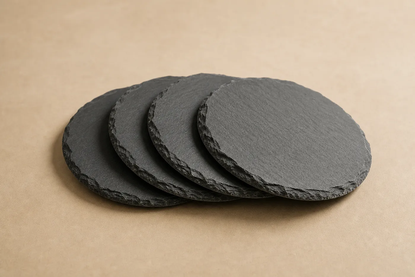 Sous-Verres Ardoise (Lot de 4) — Série 15