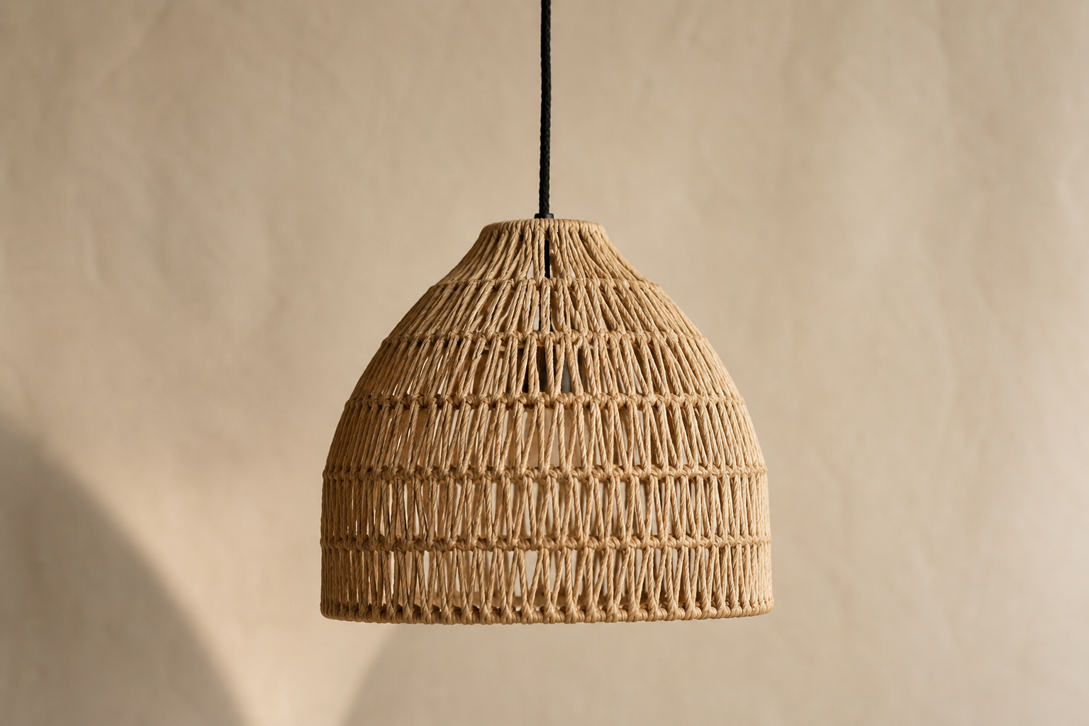 Small Rattan Pendant Light