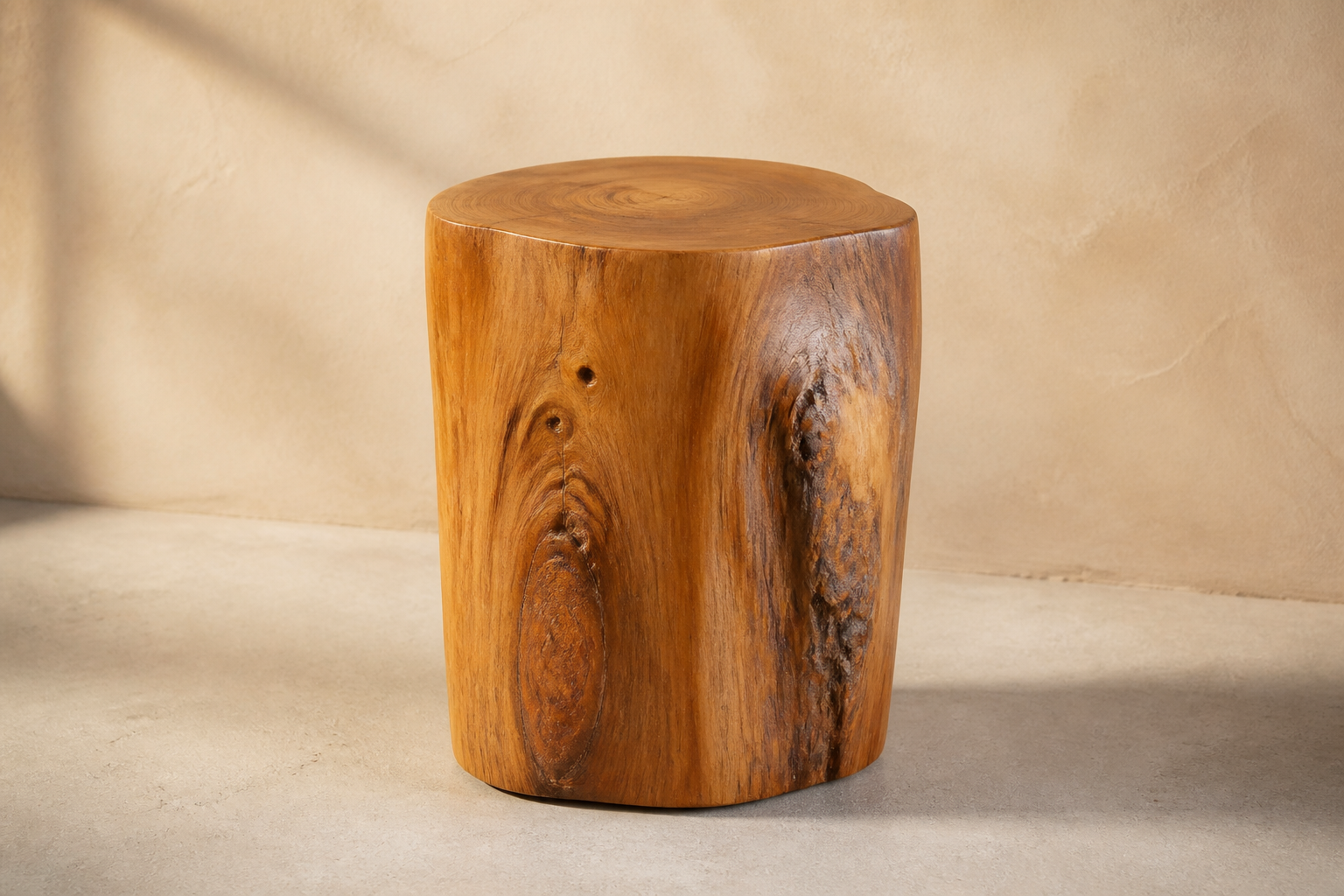 Raw Wood Stool