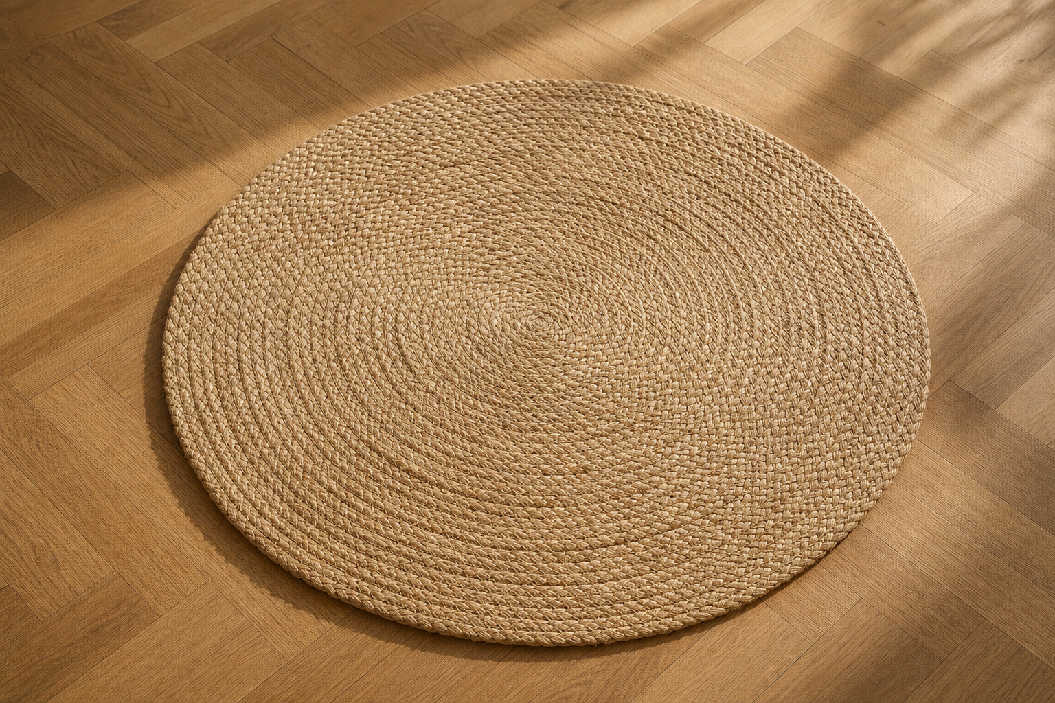 Round Woven Jute Rug